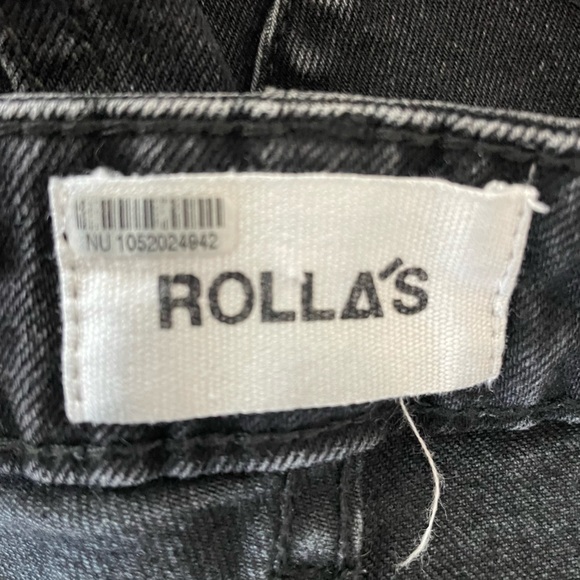 Rolla’s Sailor High Rise Wide Leg Jeans in Black - Size 25 - Picture 4 of 5